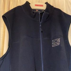 Vineyard Vines Fleece Navy Men’s Vest with Whale